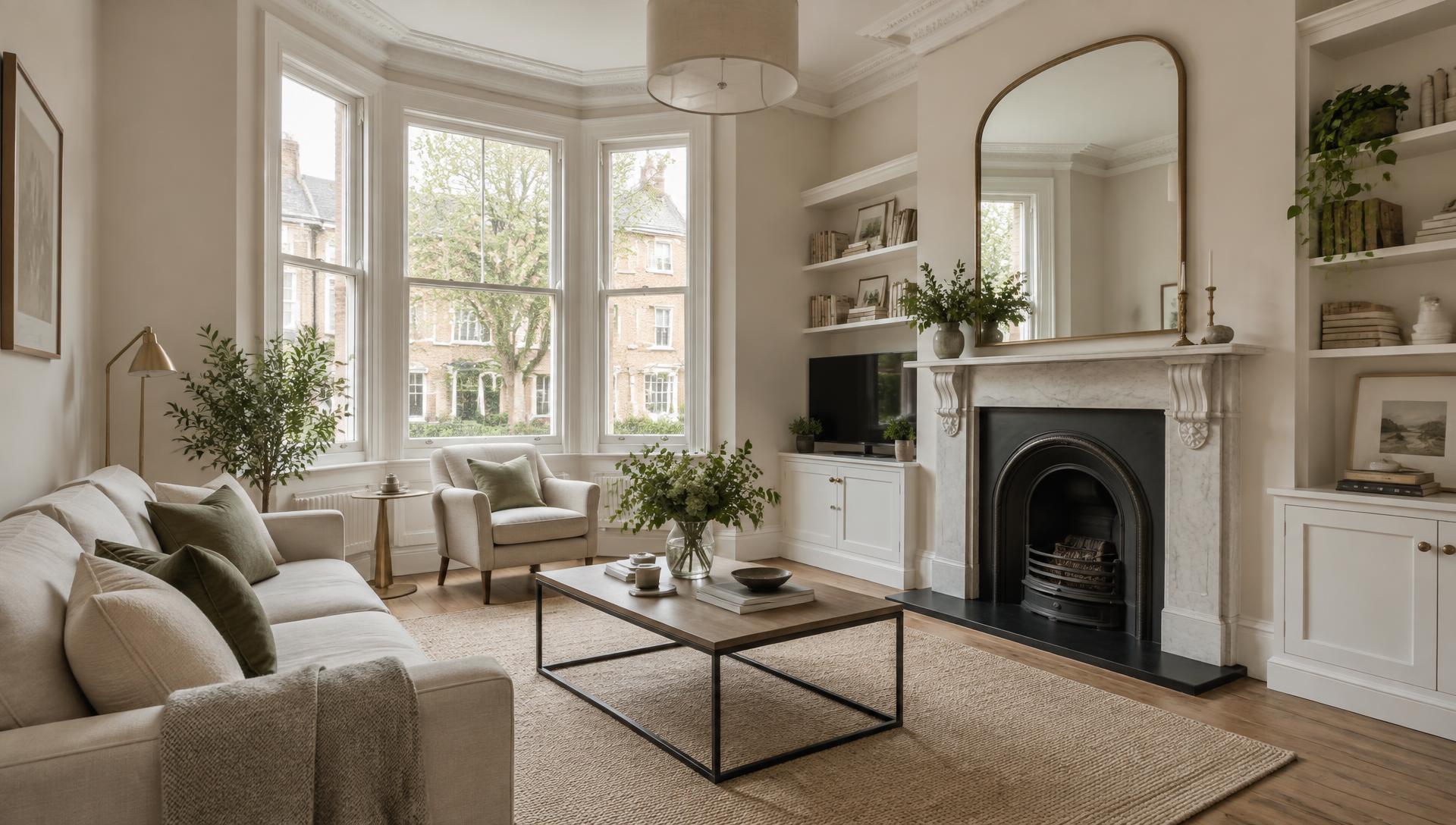 Bright, well-maintained interior of a British home